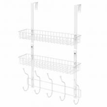 Storage rack with 5 hooks