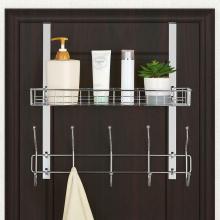 The Door Storage Rack With Basket & 5 Hooks